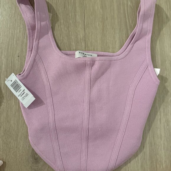 Aritzia ( Babaton ) Sculpt Knit Squareneck Corset Cropped Tank - Picture 1 of 1